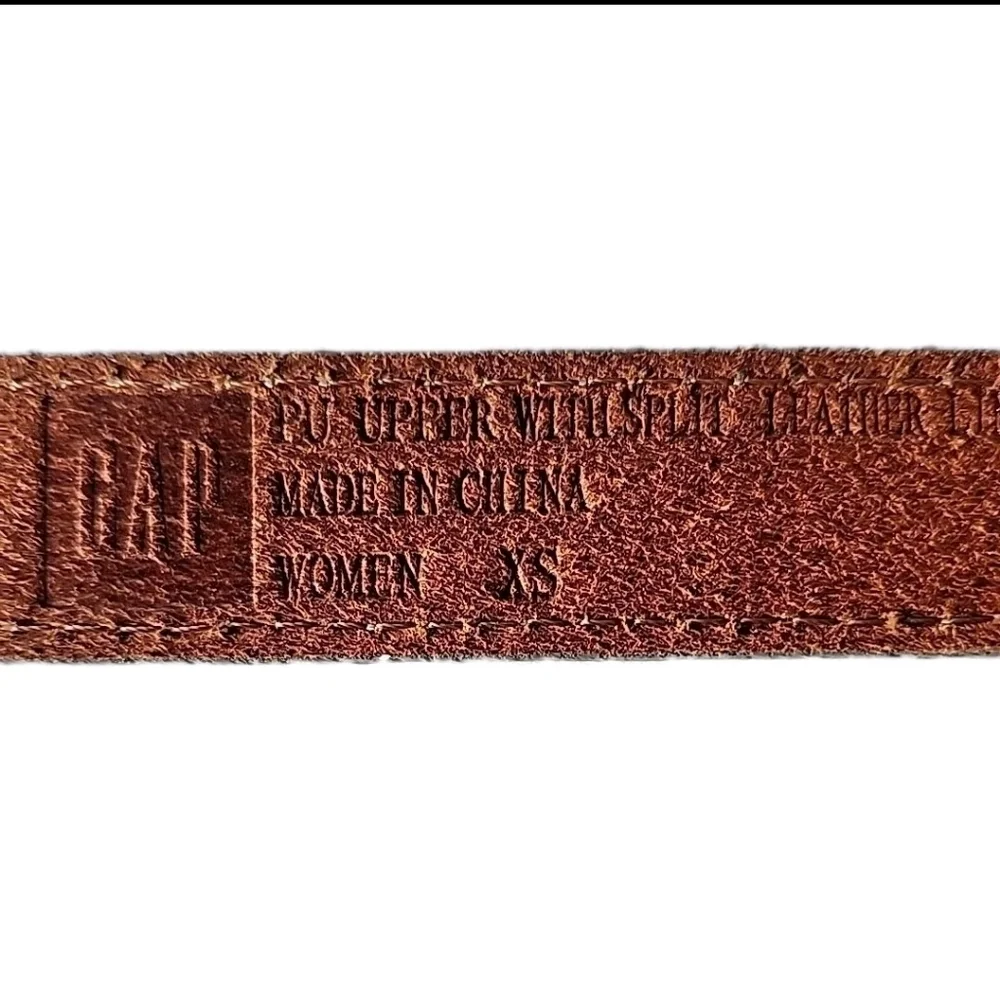 Gap Women's Metallic Silver Distressed Look Waist Belt Double Ring XS Minimalist